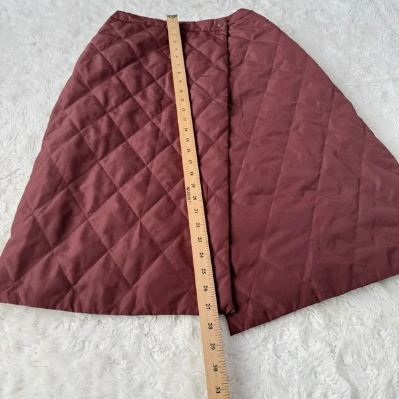 Uniqlo Woman Burgundy Quilt Windproof Wrap Skirt SMALL Contemporary Gorpcore - Picture 6 of 9